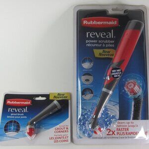Rubbermaid Reveal Grout Tile Bathroom Kitchen Power Scrubber Brush & Grout Head